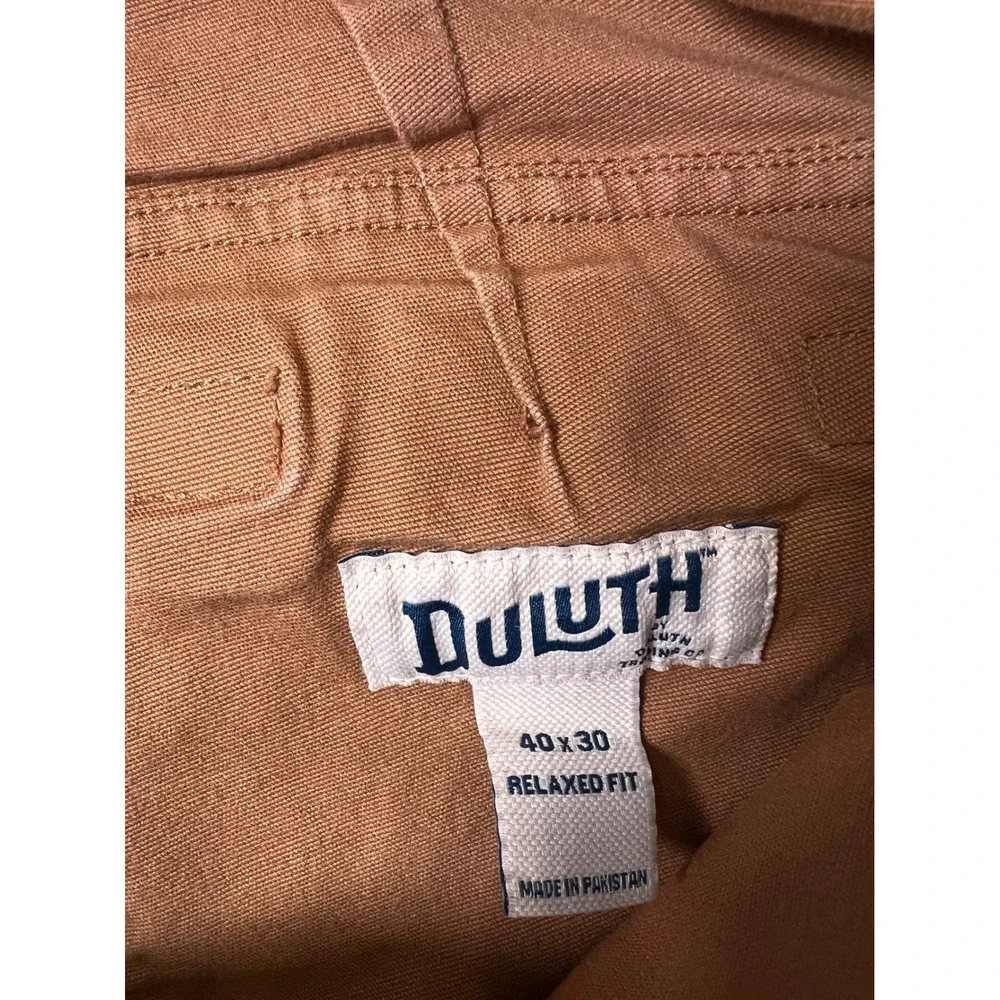 Duluth Flex Fire Hose Cargo Pants Relaxed Fit Cotton Mens 40x30 Brown Work *read